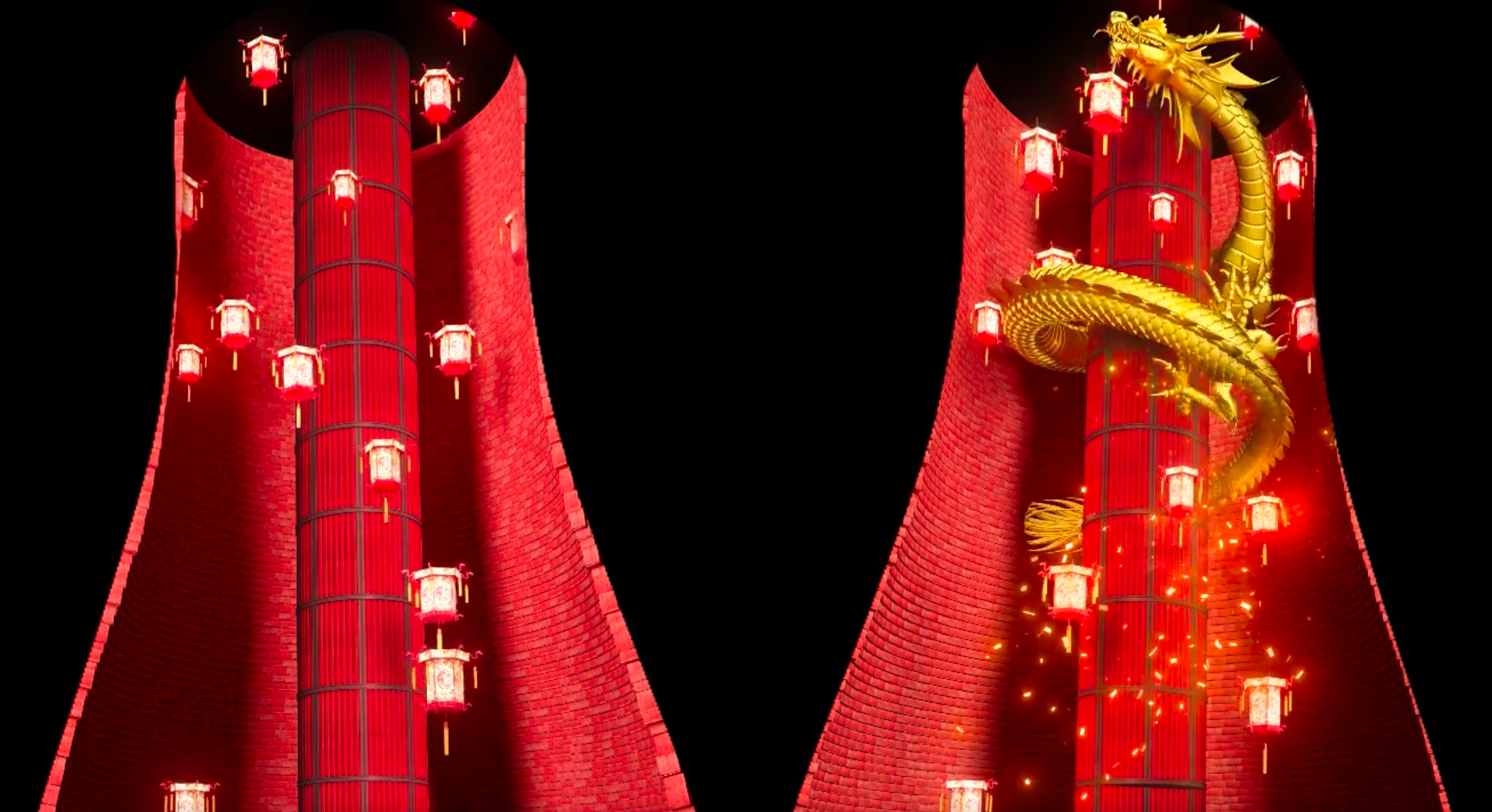 中国传统建筑夜景AR体验